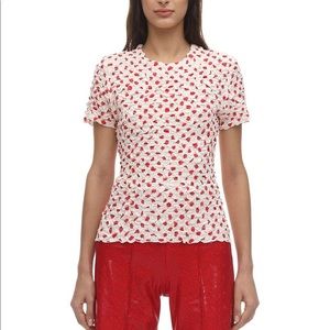 Saks Potts Smocked Polka Dot top